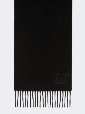 Monogrambrodert kashmirstole, svart