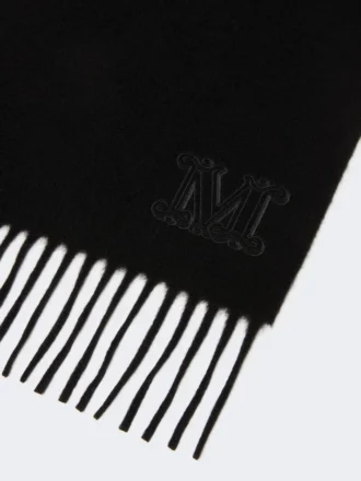 Monogrambrodert kashmirstole, svart