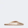 Mules i laminert nappaskinn, rosa Mules i laminert nappaskinn, rosa