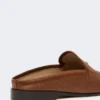 Mules i lerret med raffia-effekt, ravbrun Mules i lerret med raffia-effekt, ravbrun