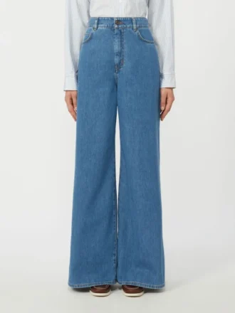 Myke jeans i bomullsdenim, marineblå