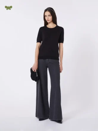 Myke jeans i bomullsdenim, svart