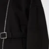 Oversized bomberjakke i ull, svart Oversized bomberjakke i ull, svart