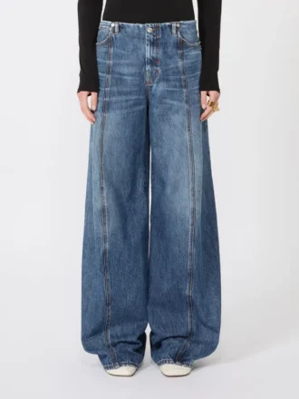 Oversized bukser med lav midje, midnattsblå