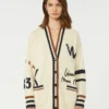 Oversized cardigan i bomullsblanding, svart
