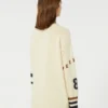 Oversized cardigan i bomullsblanding, svart