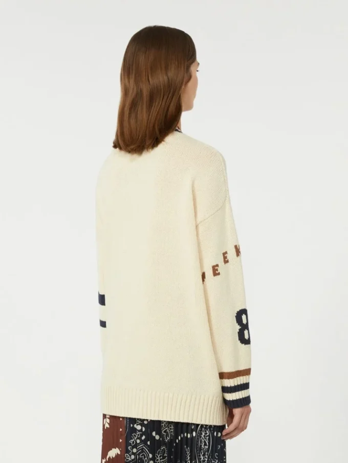 Oversized cardigan i bomullsblanding, svart
