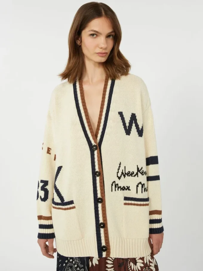 Oversized cardigan i bomullsblanding, svart