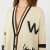 Oversized cardigan i bomullsblanding, svart