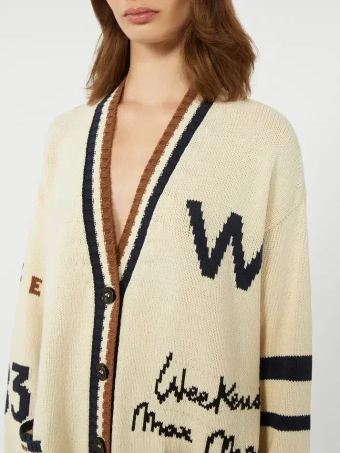 Oversized cardigan i bomullsblanding, svart