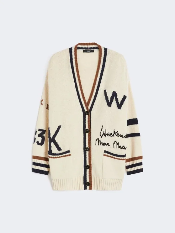 Oversized cardigan i bomullsblanding, svart