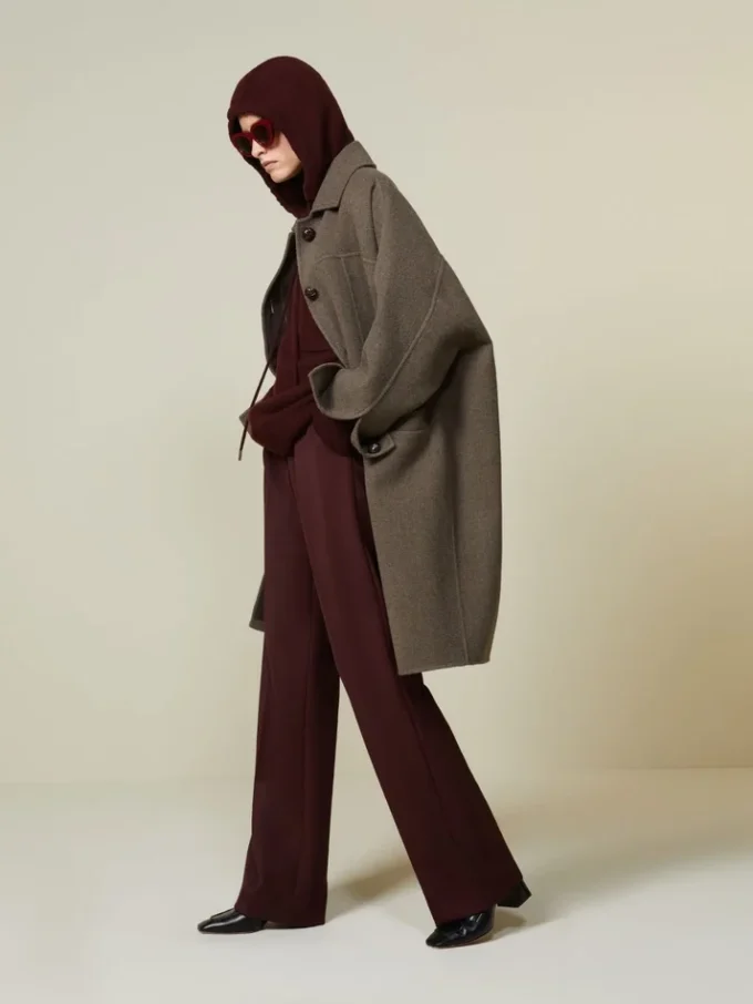 Oversized dobbel ullfrakk, turtledove Oversized dobbel ullfrakk, turtledove