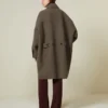 Oversized dobbel ullfrakk, turtledove Oversized dobbel ullfrakk, turtledove