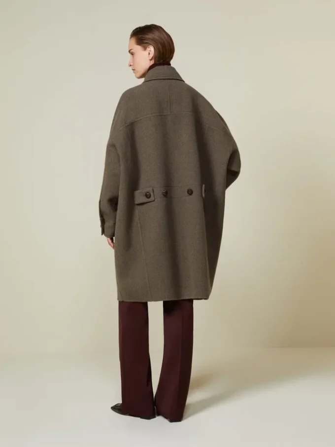 Oversized dobbel ullfrakk, turtledove Oversized dobbel ullfrakk, turtledove