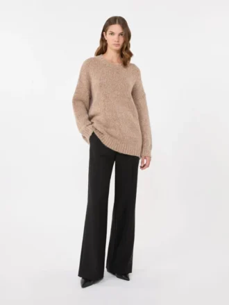 Oversized genser i mohair og lurex, kobber