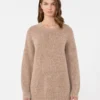 Oversized genser i mohair og lurex, kobber Oversized genser i mohair og lurex, kobber