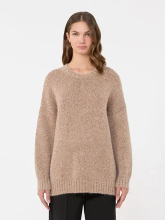 Oversized genser i mohair og lurex, kobber