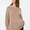 Oversized genser i mohair og lurex, kobber Oversized genser i mohair og lurex, kobber