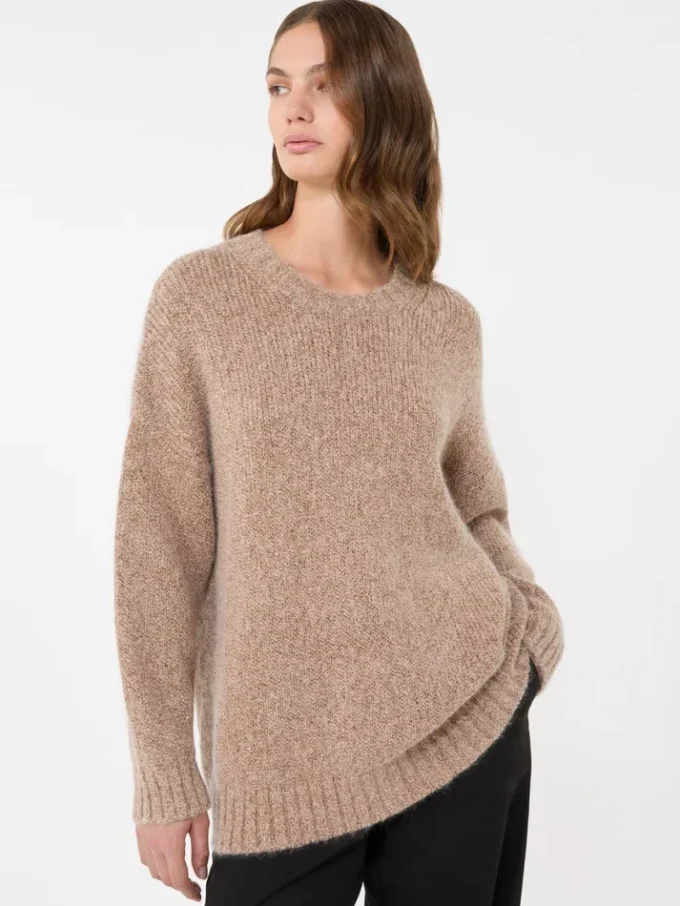 Oversized genser i mohair og lurex, kobber Oversized genser i mohair og lurex, kobber