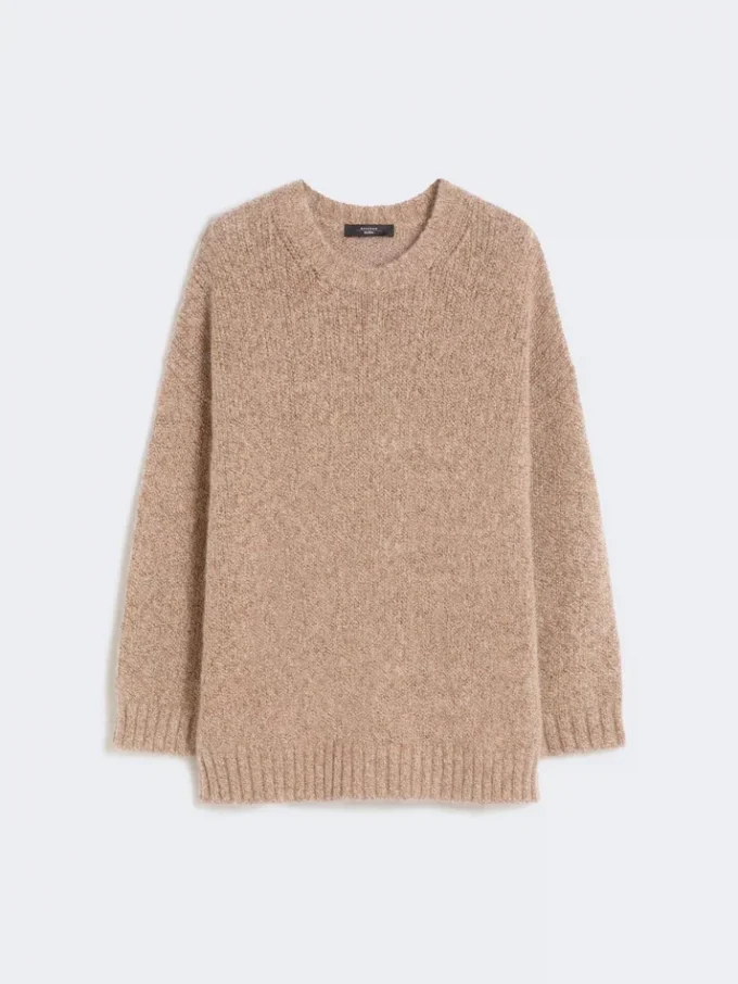 Oversized genser i mohair og lurex, kobber Oversized genser i mohair og lurex, kobber