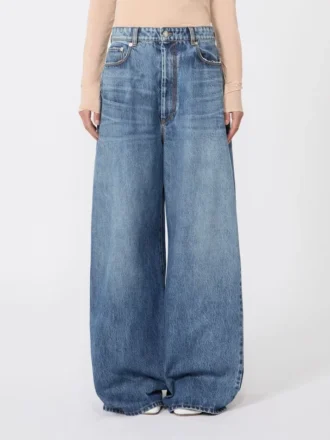 Oversized jeans med lav midje, midnattsblå