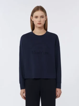 Oversized jersey-T-skjorte, ultramarin