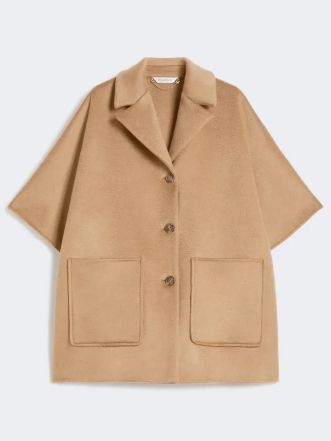Oversized kappe i kashmir, kamel