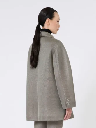 Oversized kåpe i jersey-mesh, mellomgrå Oversized kåpe i jersey-mesh, mellomgrå