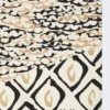 Oversized skjerf i trykt silke, beige