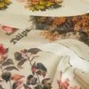 Oversized skjerf i trykt silke og ull, antikkrosa