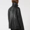 Oversized, tykk skinnjakke, svart Oversized, tykk skinnjakke, svart