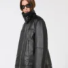 Oversized, tykk skinnjakke, svart Oversized, tykk skinnjakke, svart