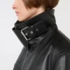 Oversized, tykk skinnjakke, svart Oversized, tykk skinnjakke, svart
