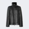 Oversized, tykk skinnjakke, svart Oversized, tykk skinnjakke, svart