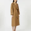 Oversized vannavvisende trenchcoat i twill, brun