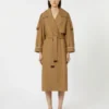 Oversized vannavvisende trenchcoat i twill, brun