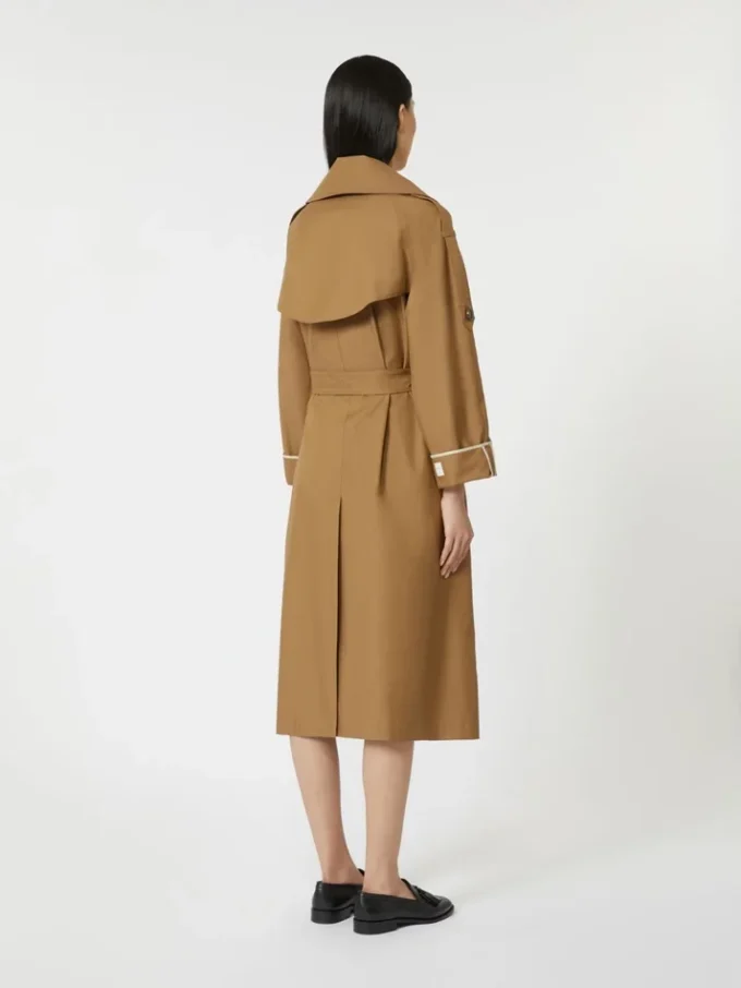 Oversized vannavvisende trenchcoat i twill, brun