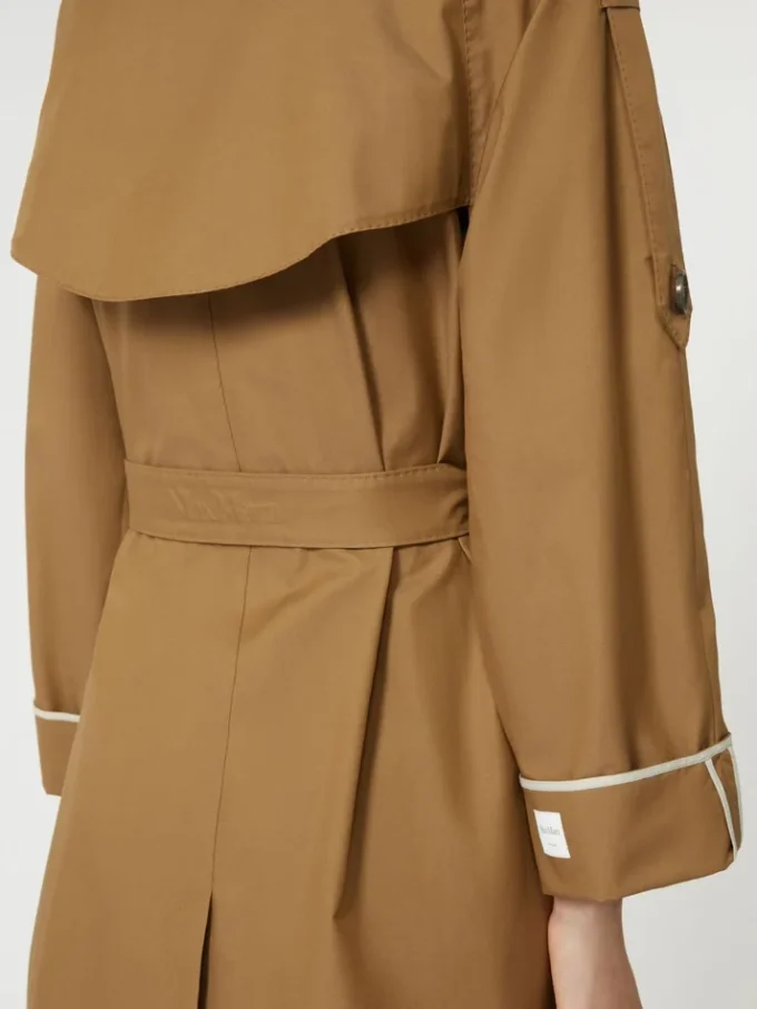 Oversized vannavvisende trenchcoat i twill, brun