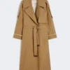 Oversized vannavvisende trenchcoat i twill, brun