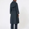 Oversized vannavvisende trenchcoat i twill, ultramarin Oversized vannavvisende trenchcoat i twill, ultramarin