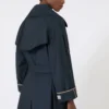 Oversized vannavvisende trenchcoat i twill, ultramarin Oversized vannavvisende trenchcoat i twill, ultramarin
