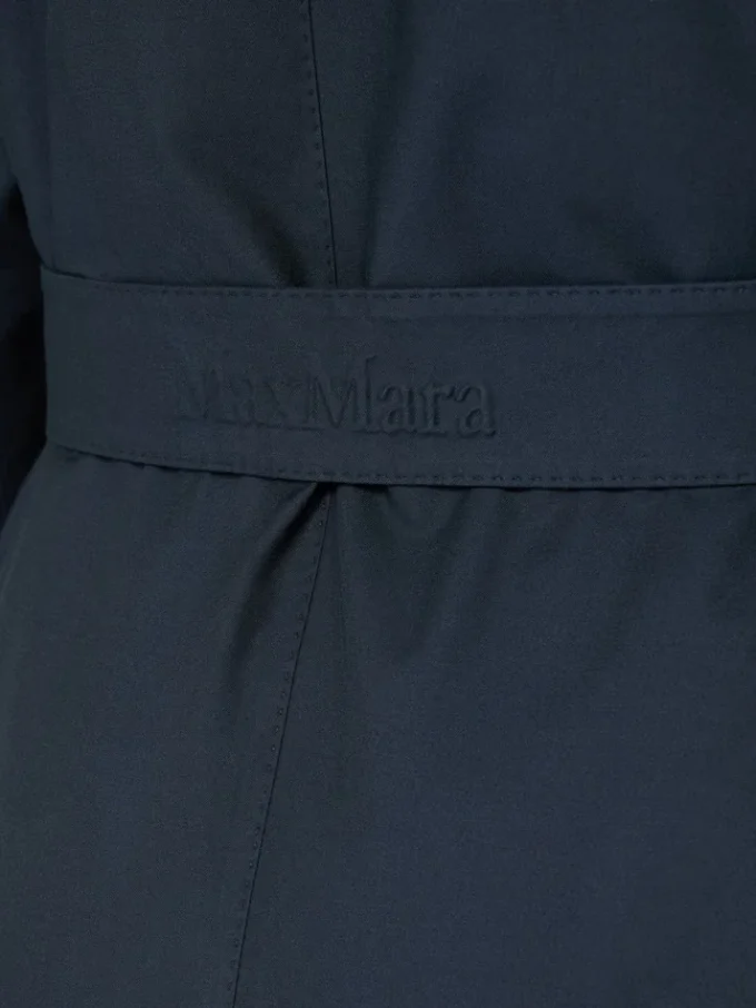 Oversized vannavvisende trenchcoat i twill, ultramarin Oversized vannavvisende trenchcoat i twill, ultramarin