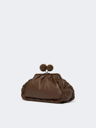 Pasticcino-veske i nappaskinn, medium, brun