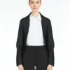Plissert stoffbolero, svart