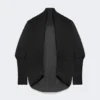 Plissert stoffbolero, svart