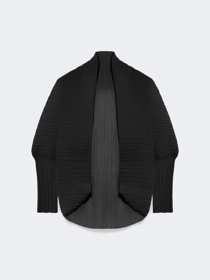 Plissert stoffbolero, svart