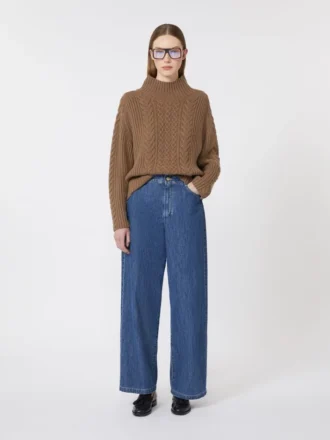 Denimjeans med vid ben, midnattsblå Denimjeans med vid ben, midnattsblå