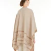 Poncho i jacquardull, beige