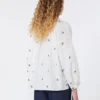 Poplin-skjorte med broderi, hvit