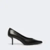 Pumps i glatt skinn, svart